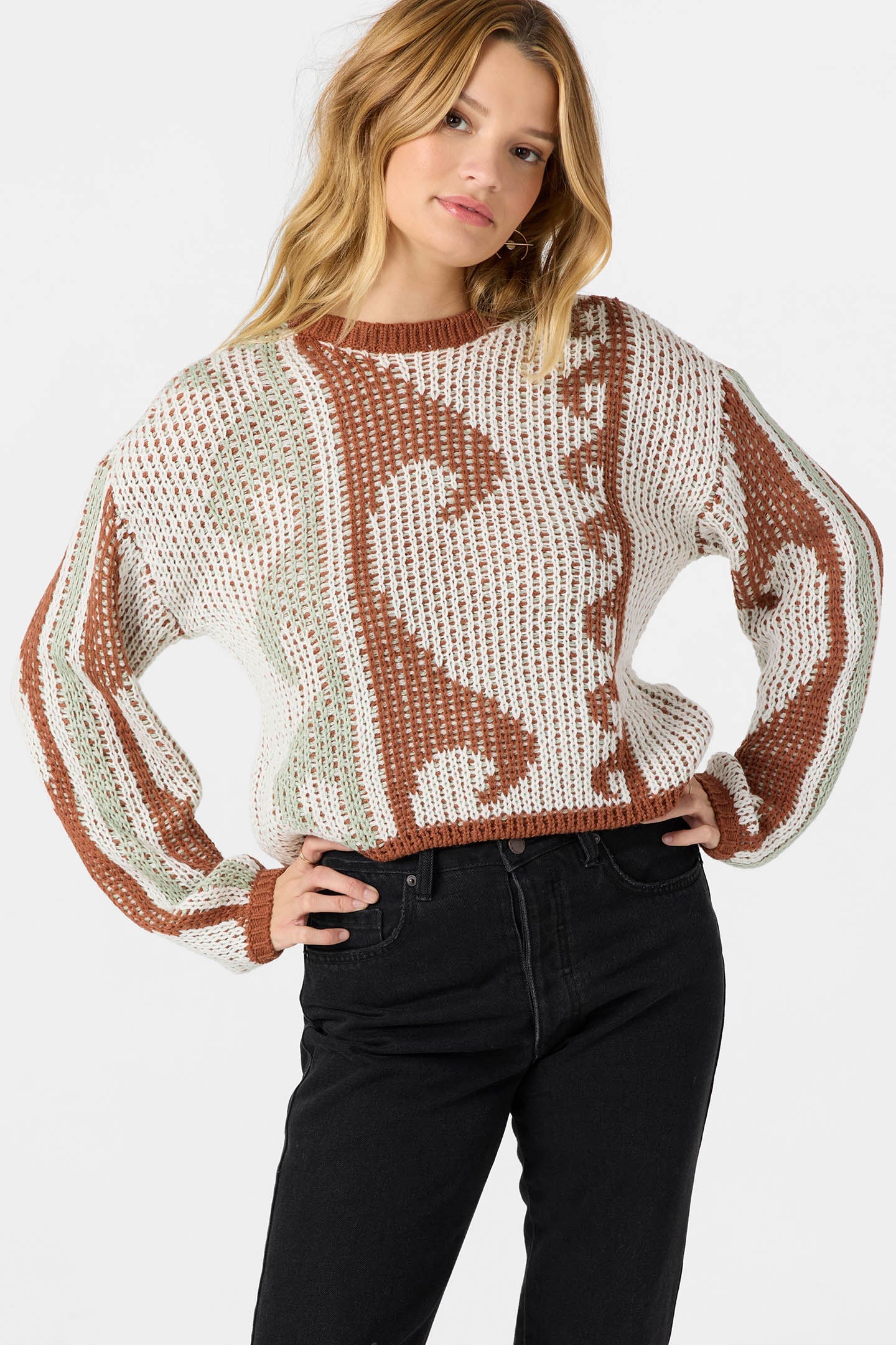 josephine minty wave sweater