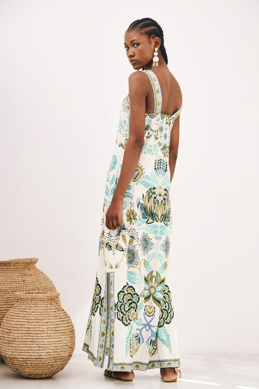 GF palcha blue/green printed dress