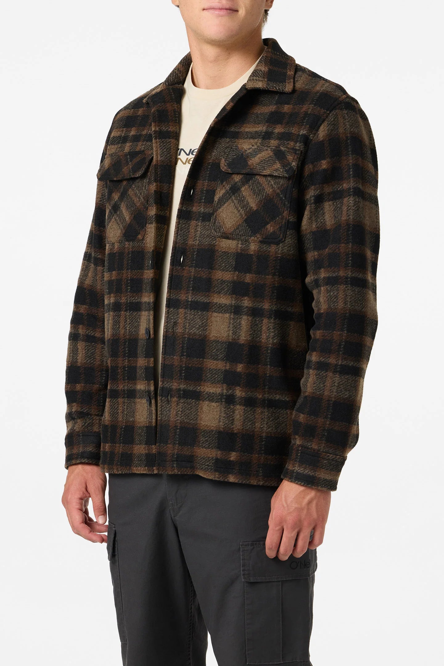 og lux overshirt black plaid