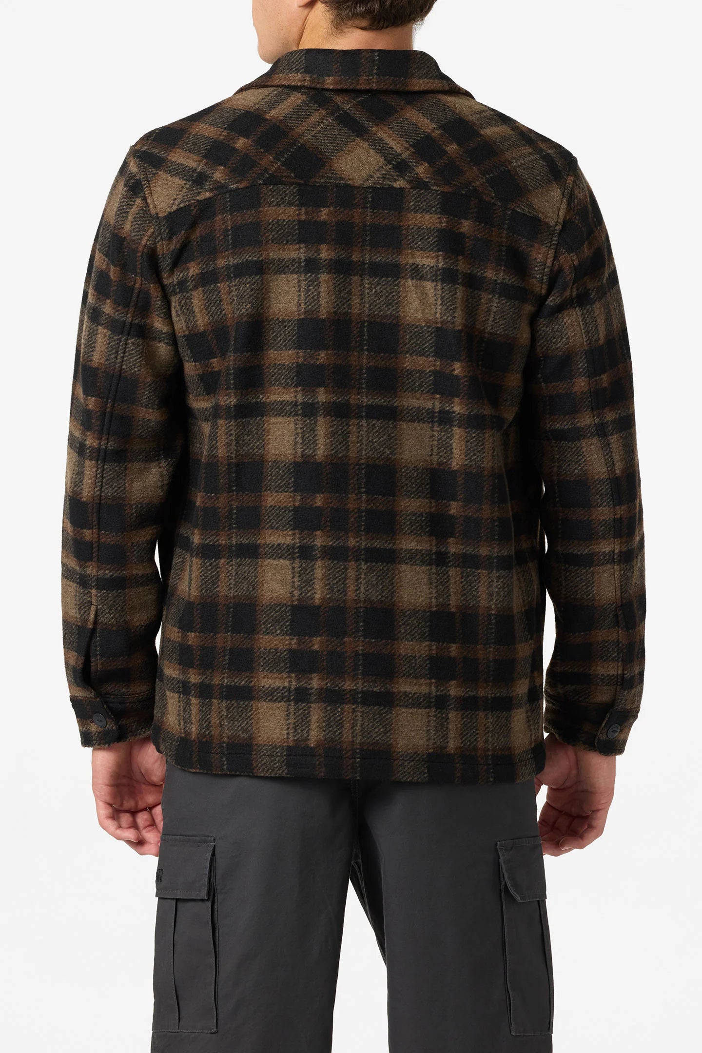 og lux overshirt black plaid