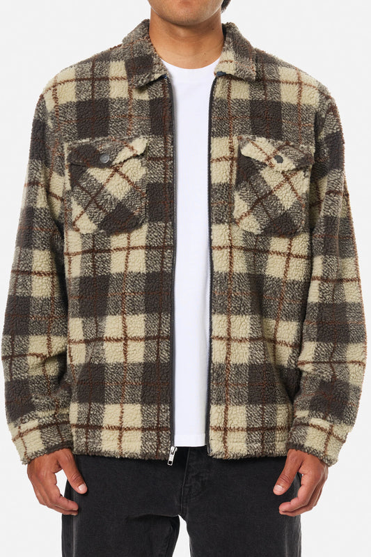 anderson sherpa jacket gravel plaid