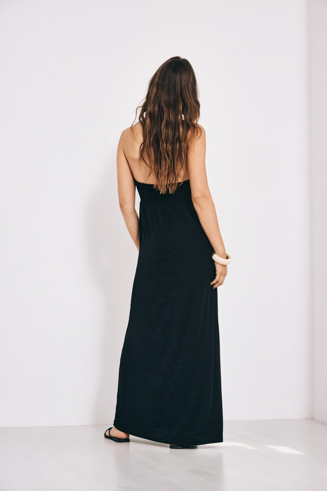 ni dalai black halter dress with rope detail