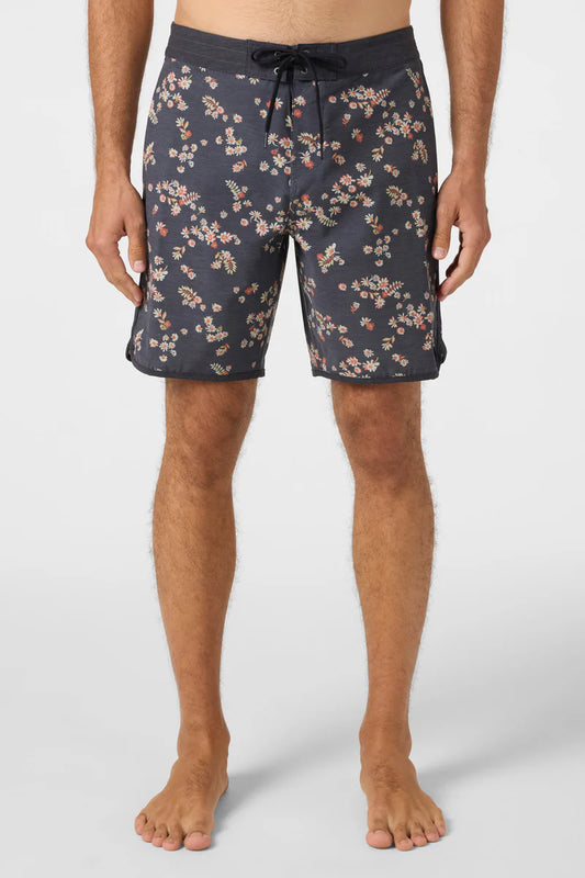 oneill og floral print scallop graphite