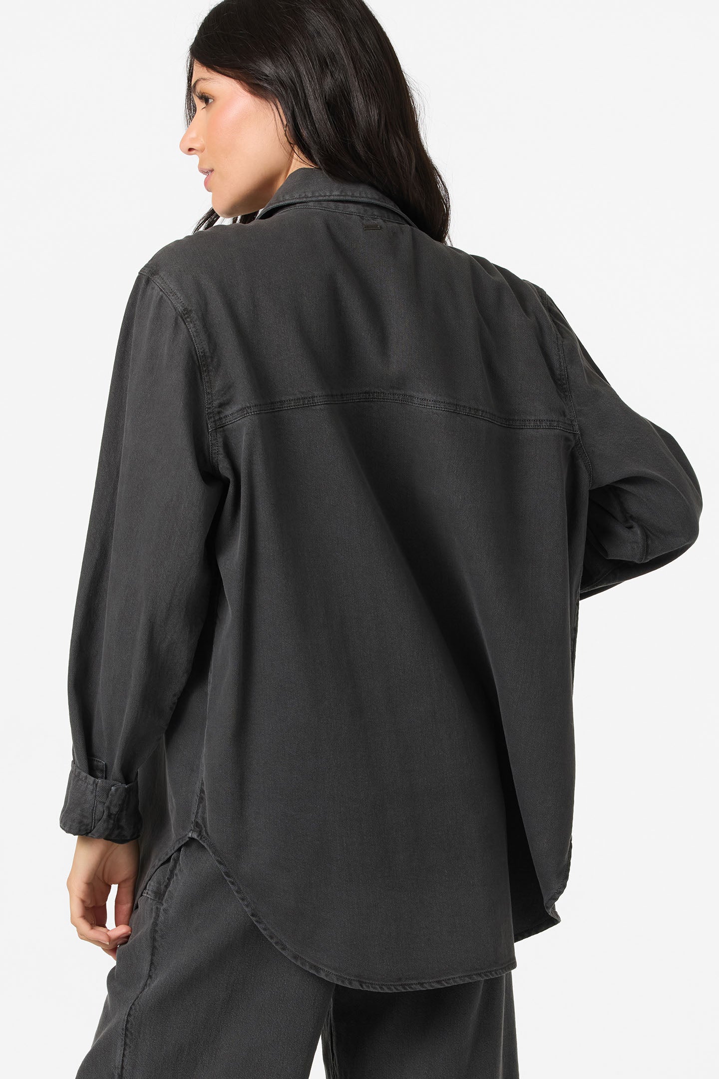 sevie washed black shacket