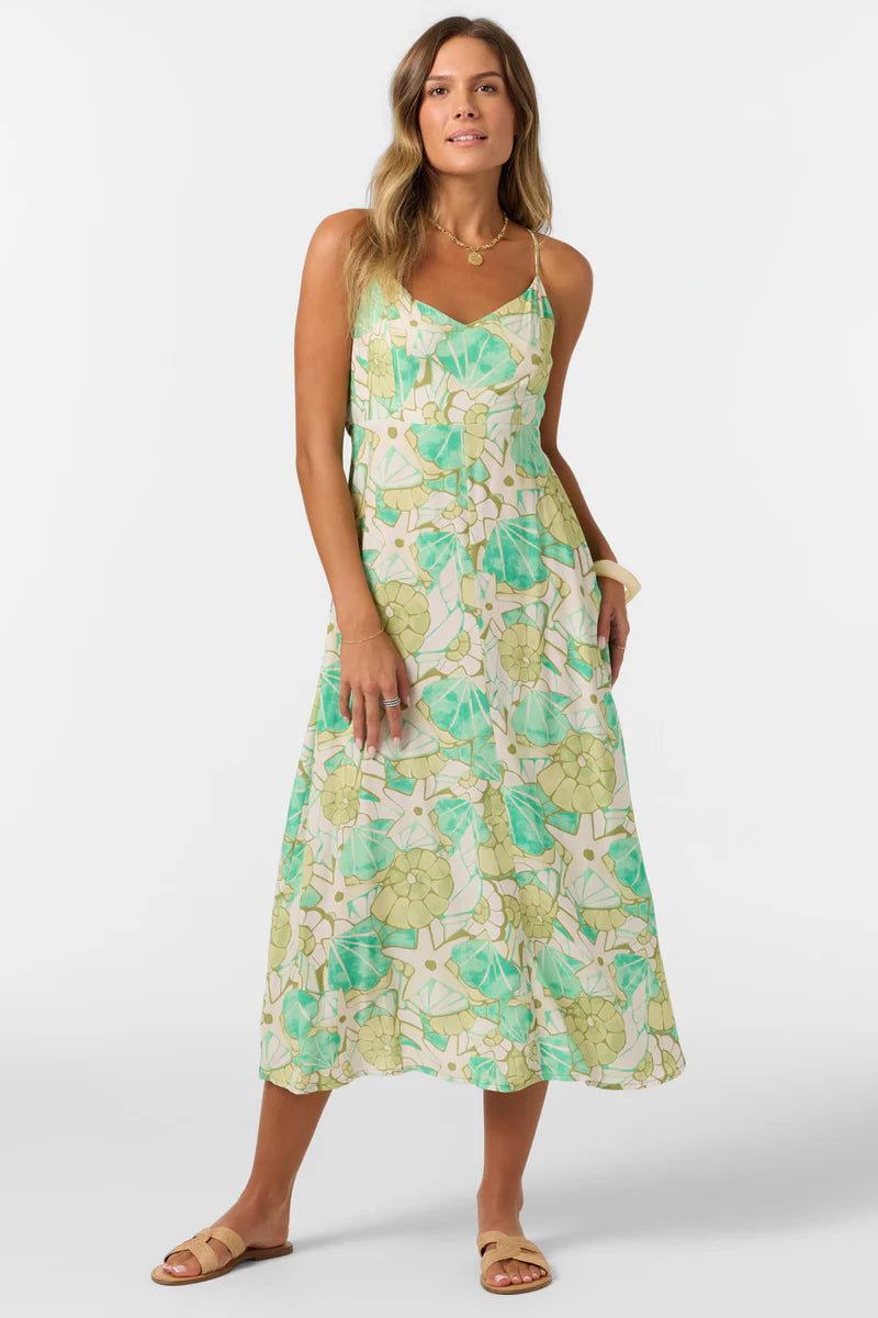 ONEILL leona peacock green dress