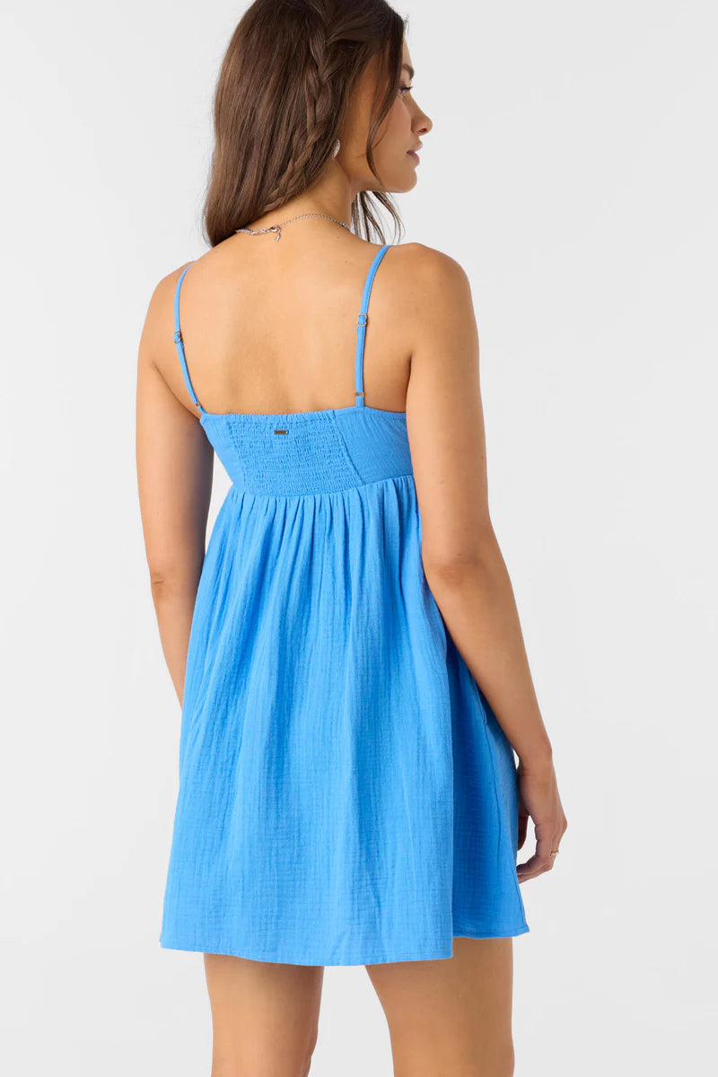 natalya royal blue gauze dress