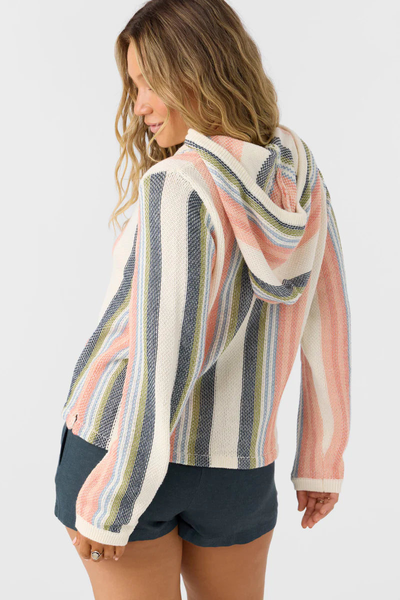 catamaran stripe knit hoodie