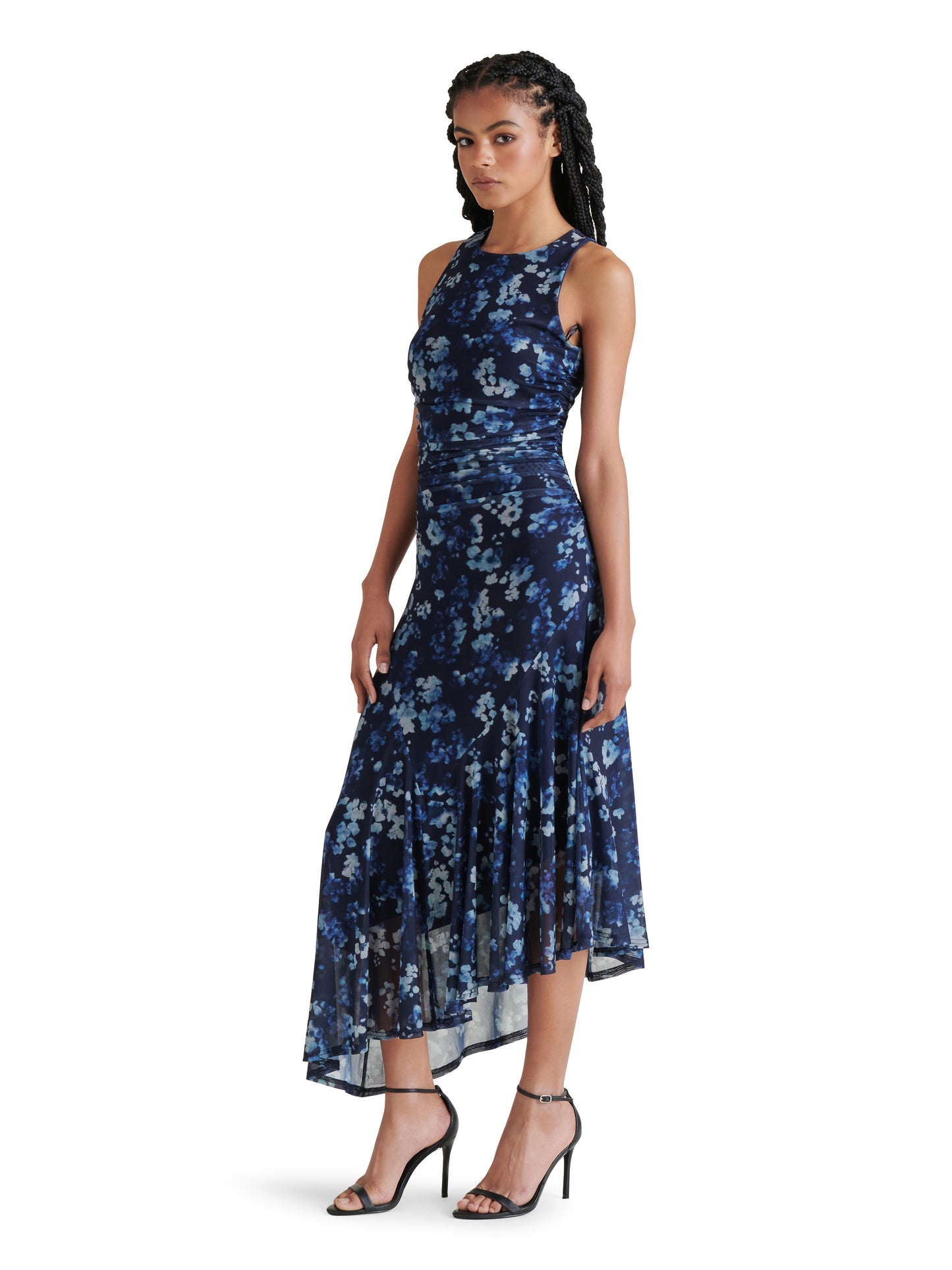 laney dress indigo floral
