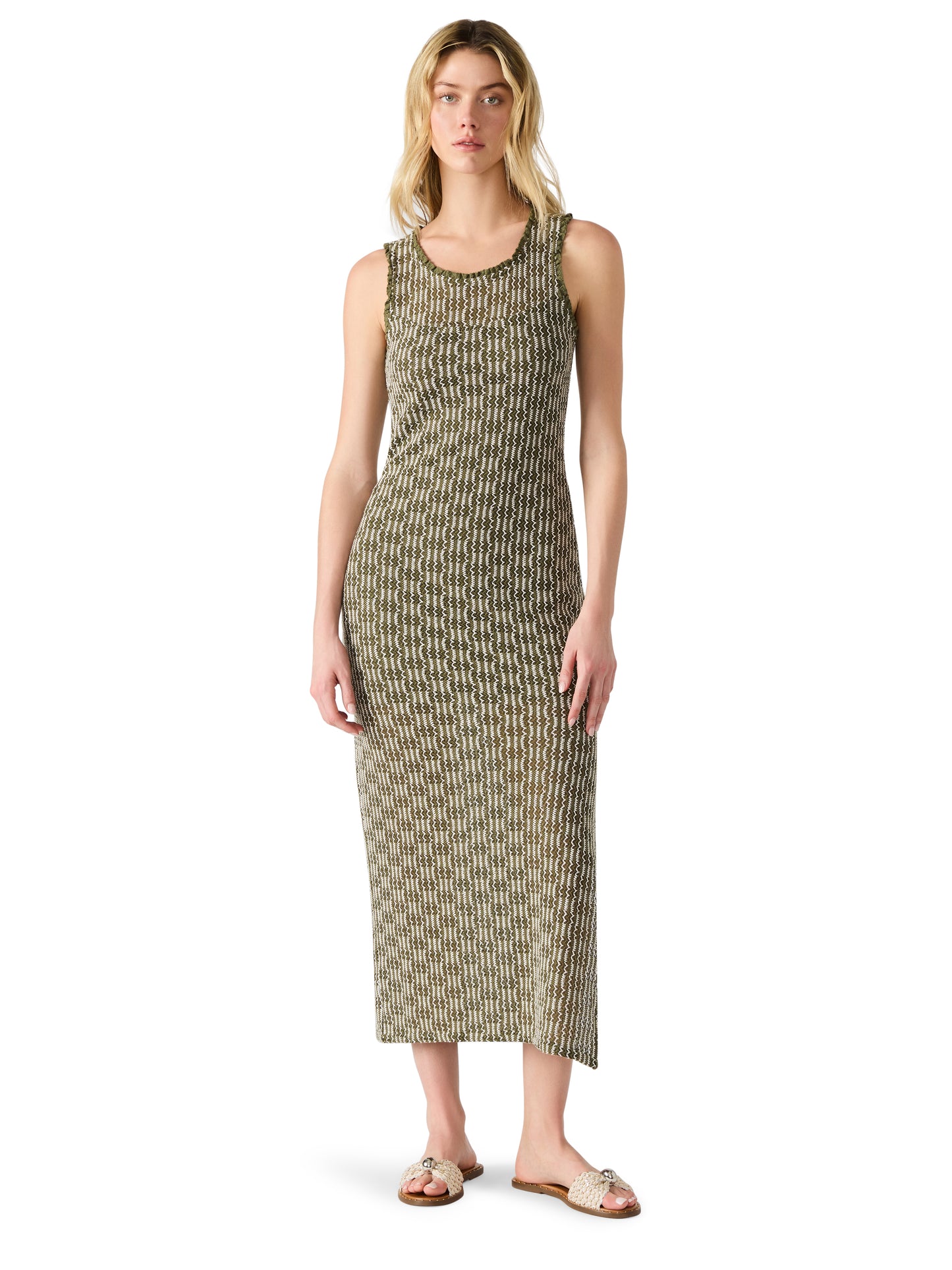 nyssa burn olive knit dress