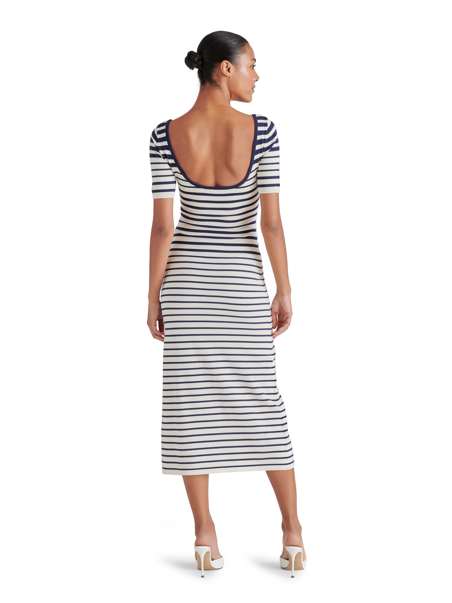 selah dress navy stripe