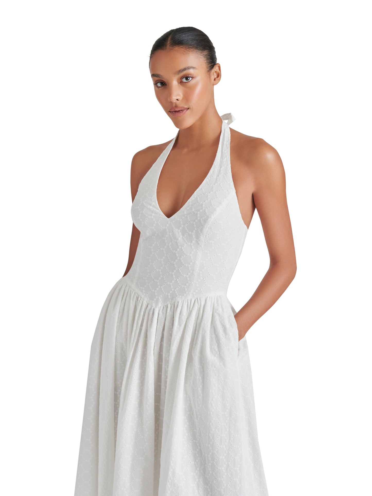 ressi eyelette white dress