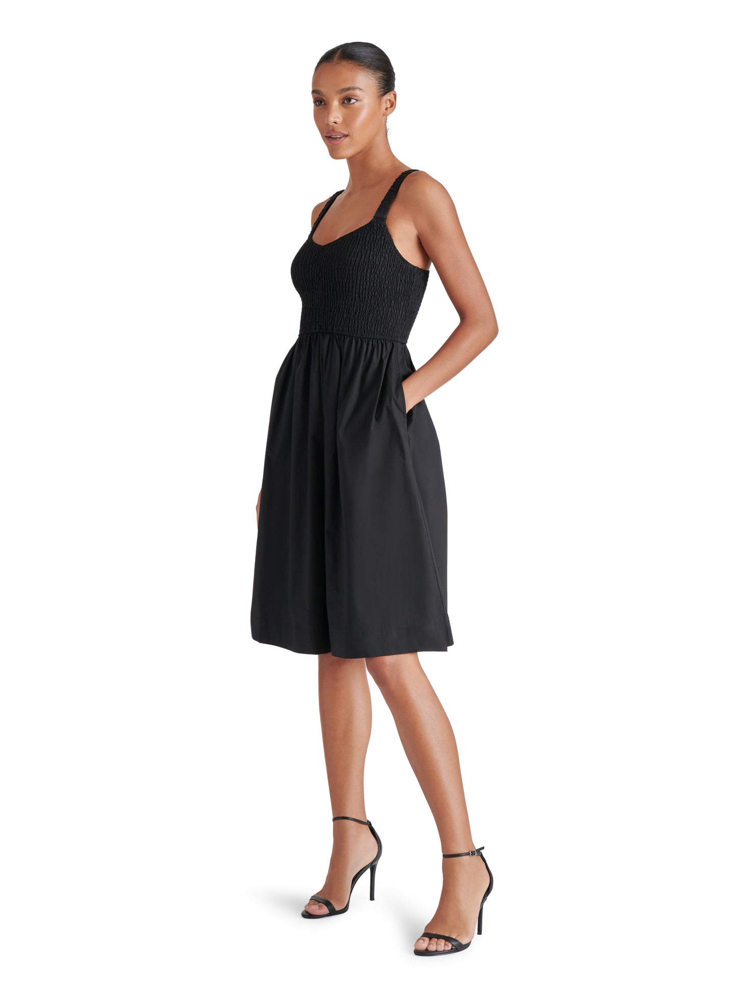 fleur smocked midi dress