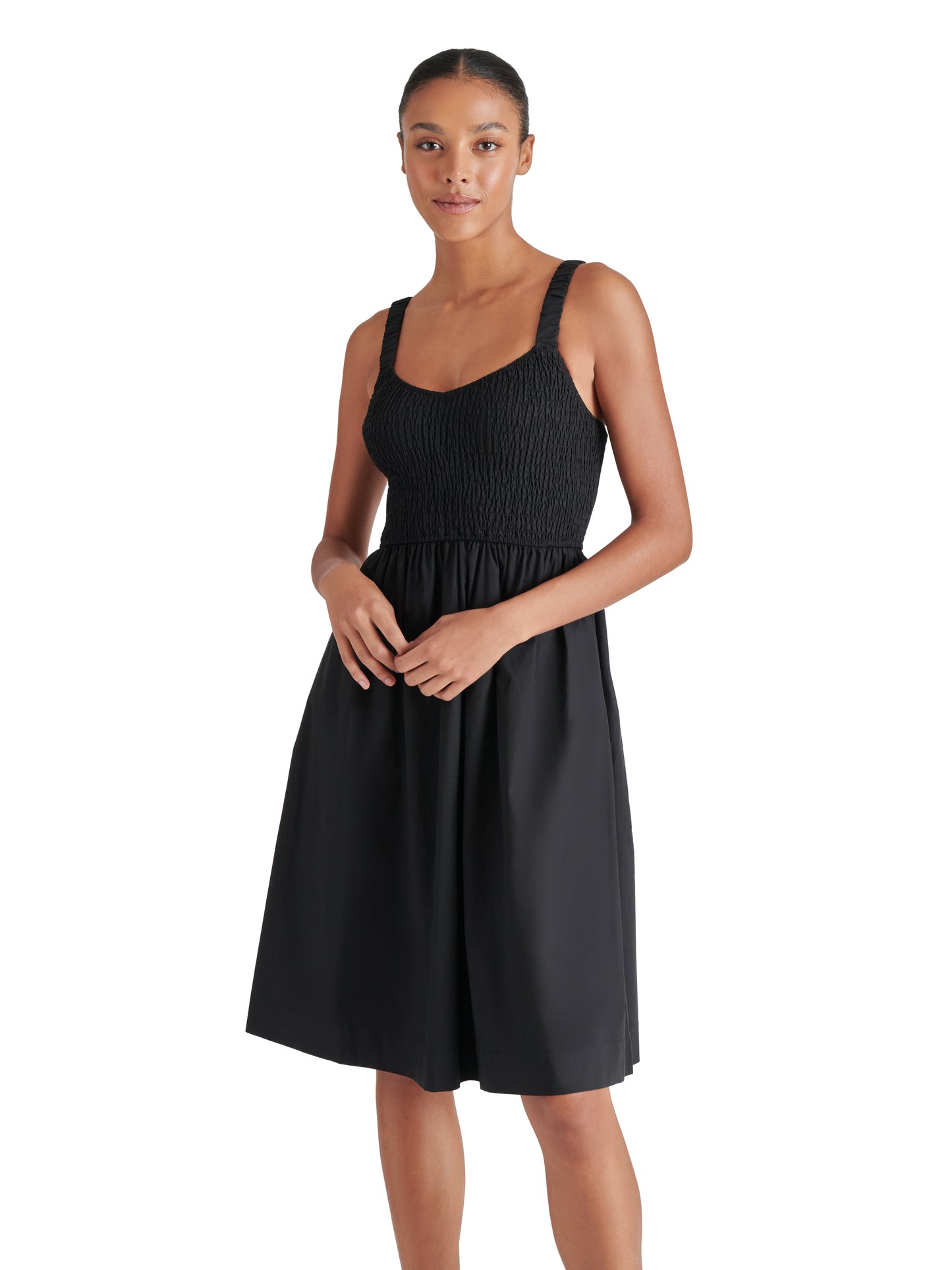 fleur smocked midi dress