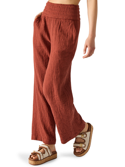 pomeline gauze pant dusty brick