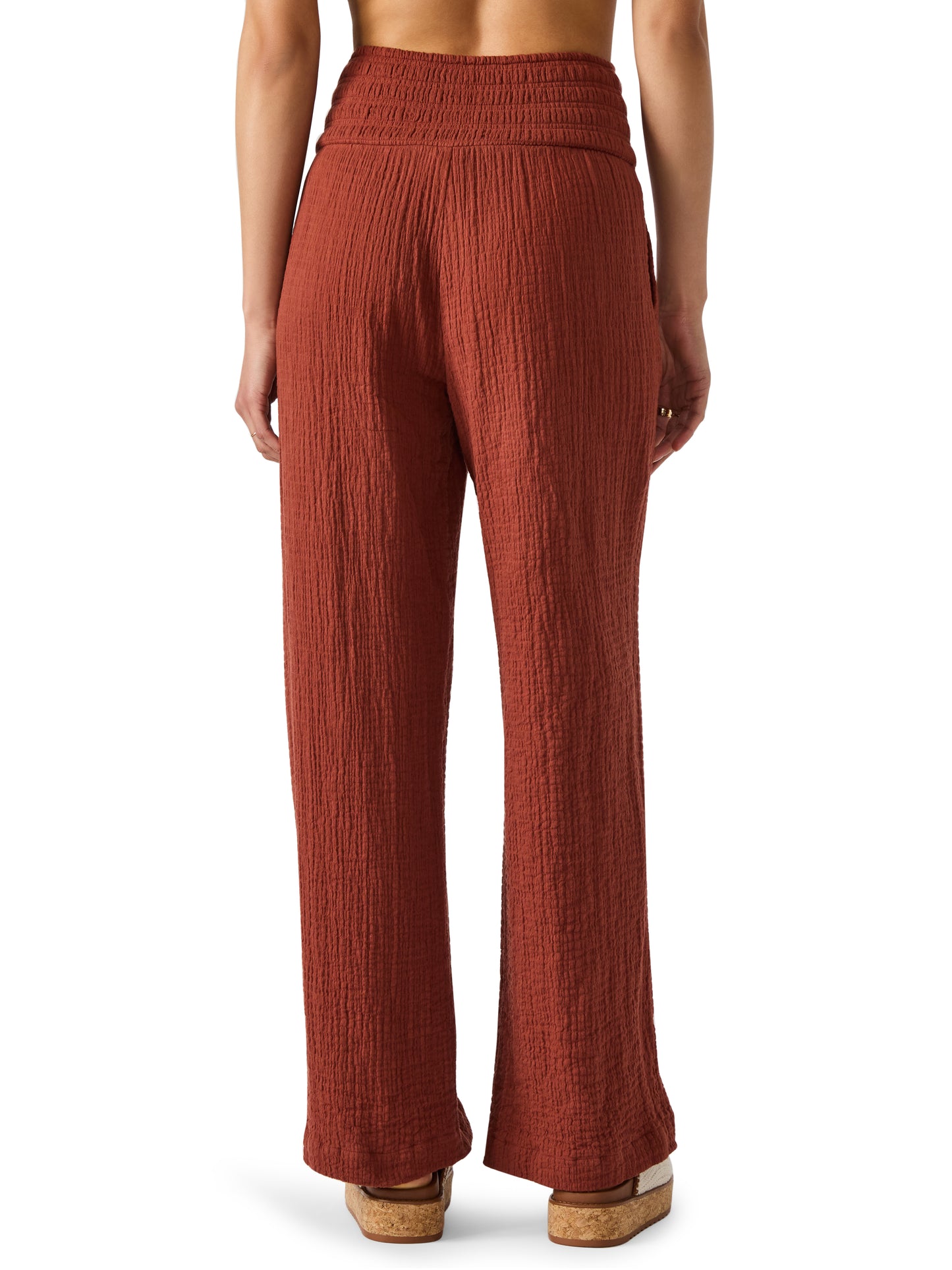 pomeline gauze pant dusty brick