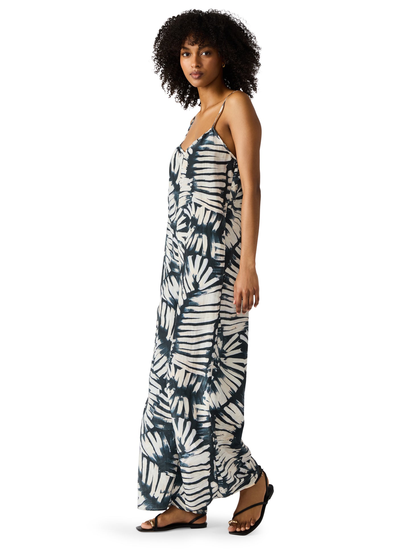 desdemona satin printed jumpsuit