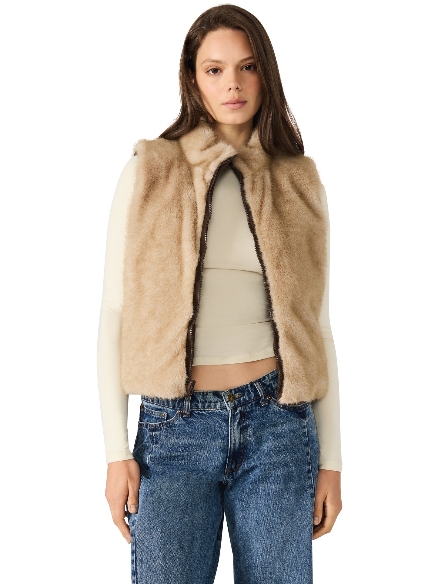 brady reversible fur vest
