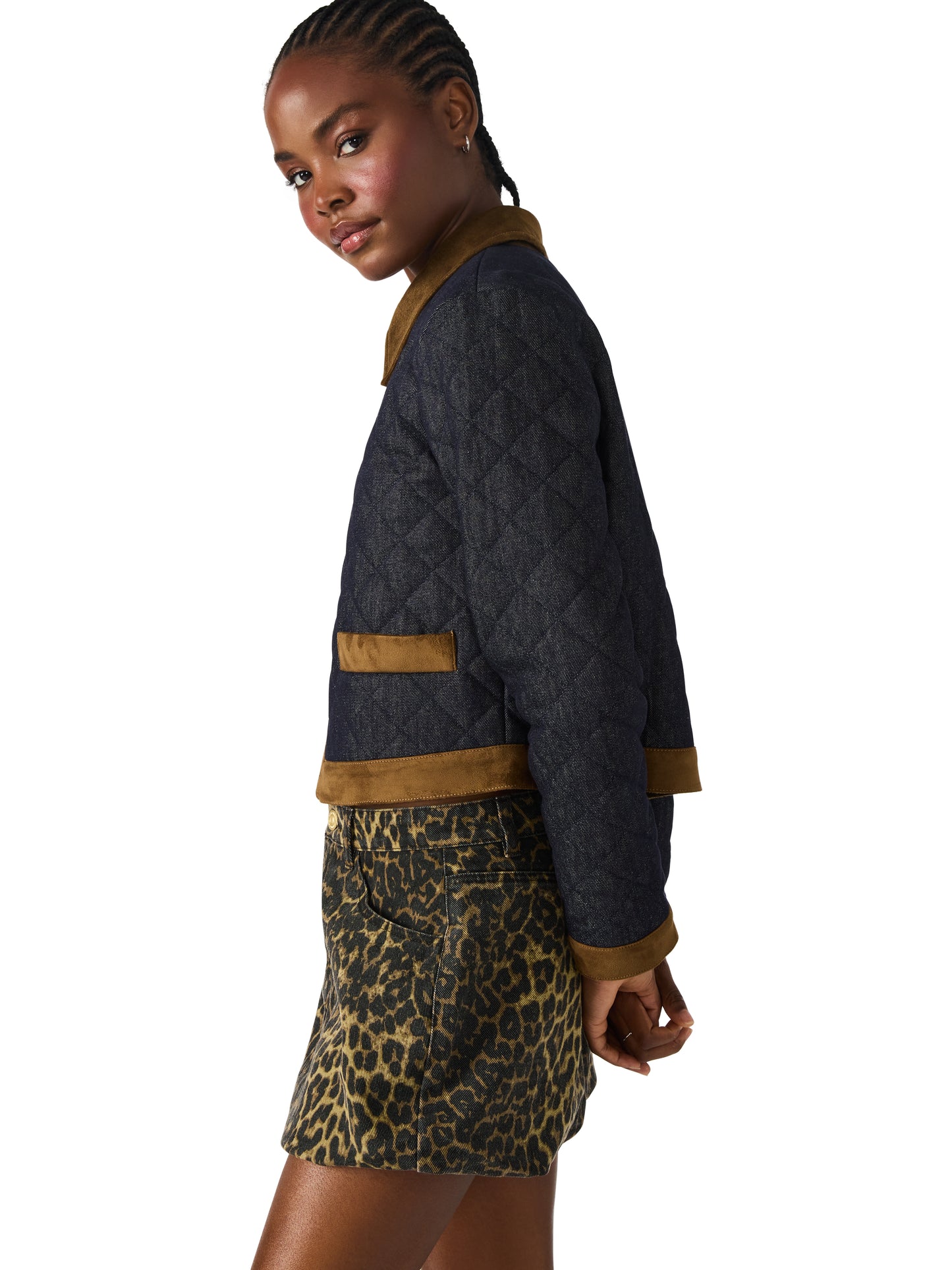 agatha quilted denim jacket