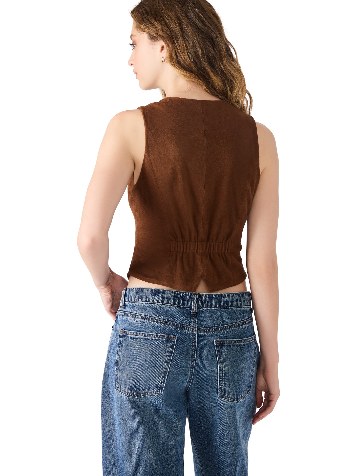 barrett suede vest chicory