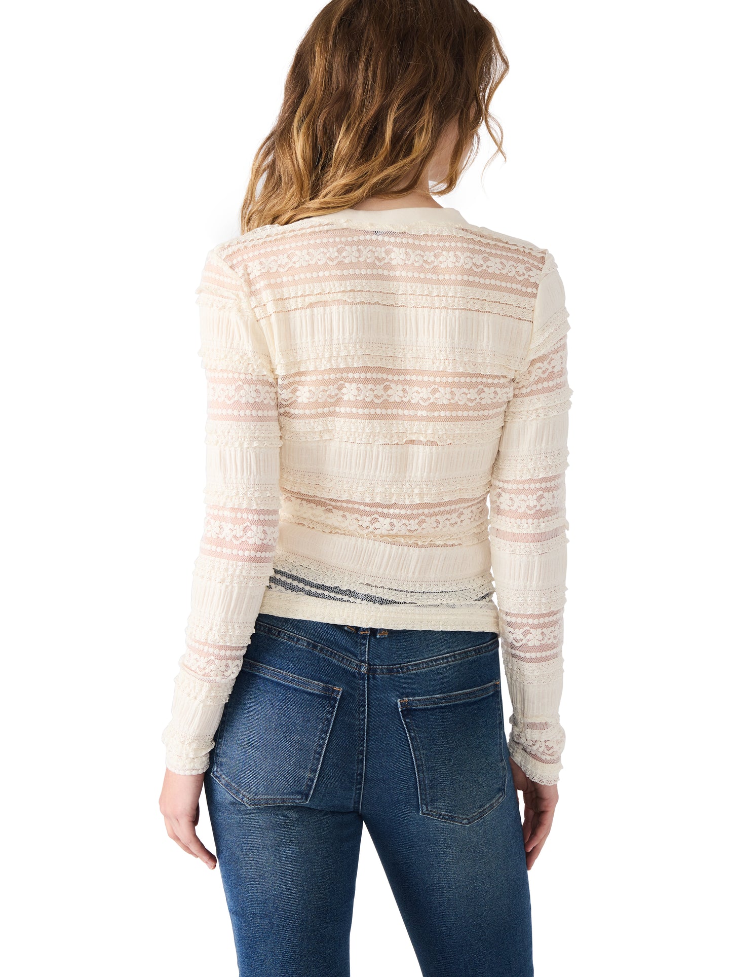 caterina cream textured top
