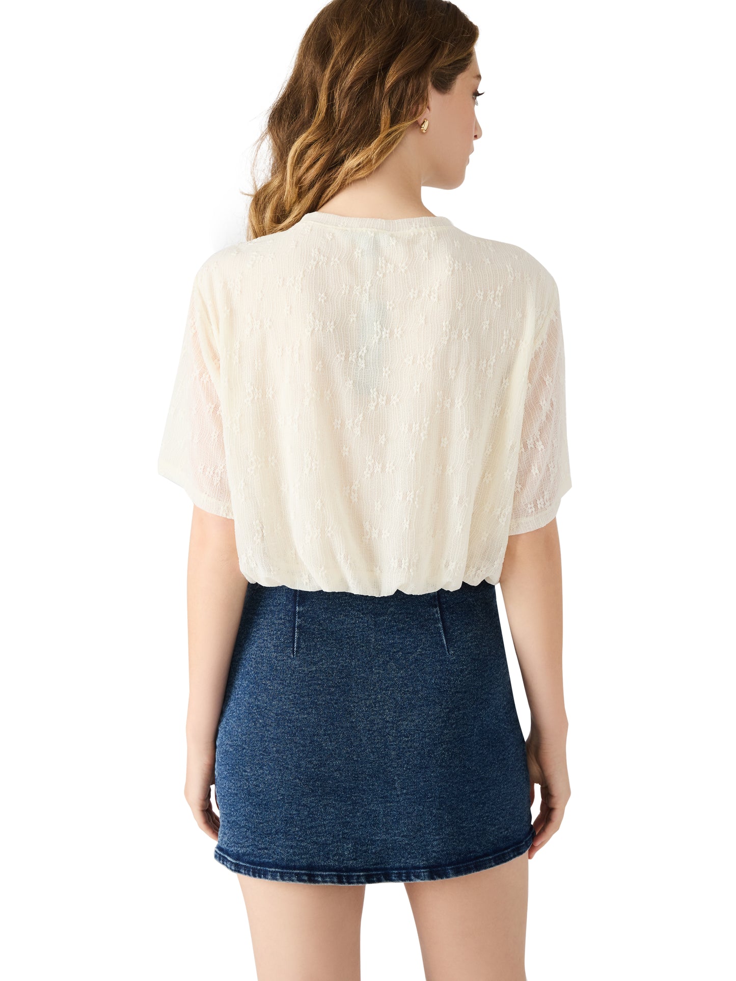 Orsa antique white textured blouse