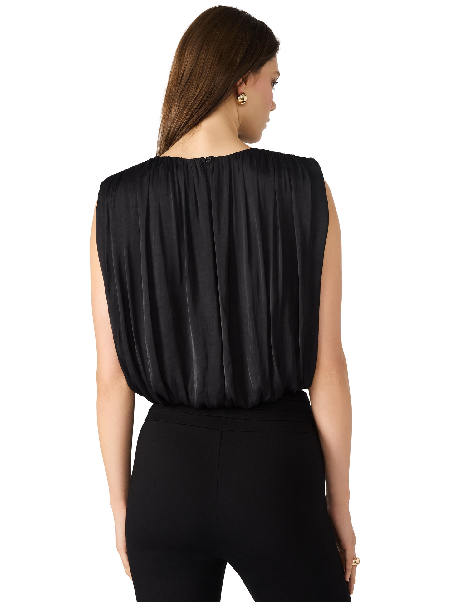 cherra top black mesh