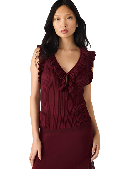 nataly wine knit top