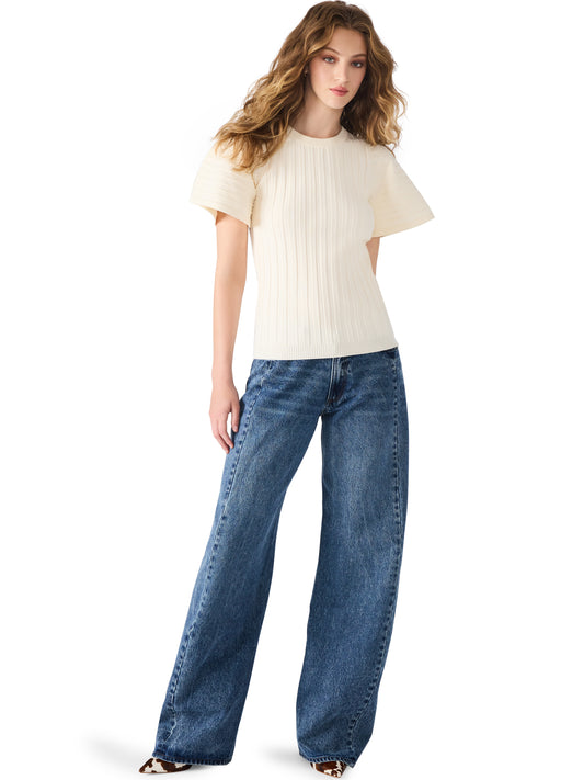 allie knit short sleeve sweater