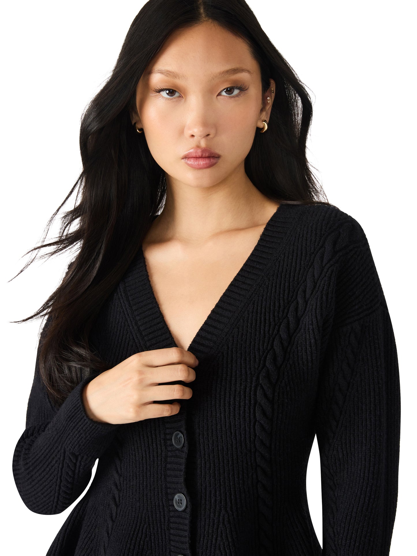 courtney black peplum sweater