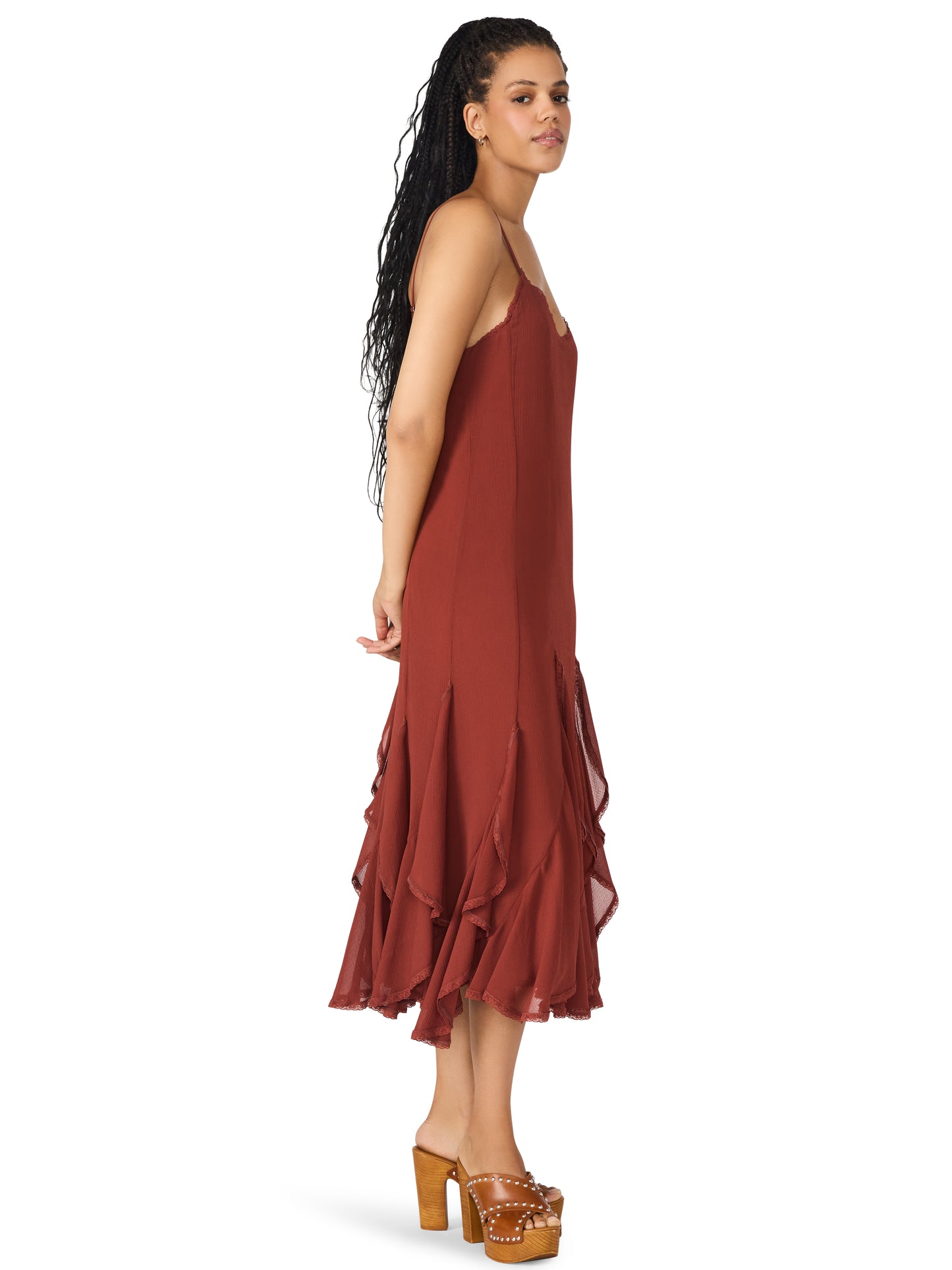 inari dusty brick dress