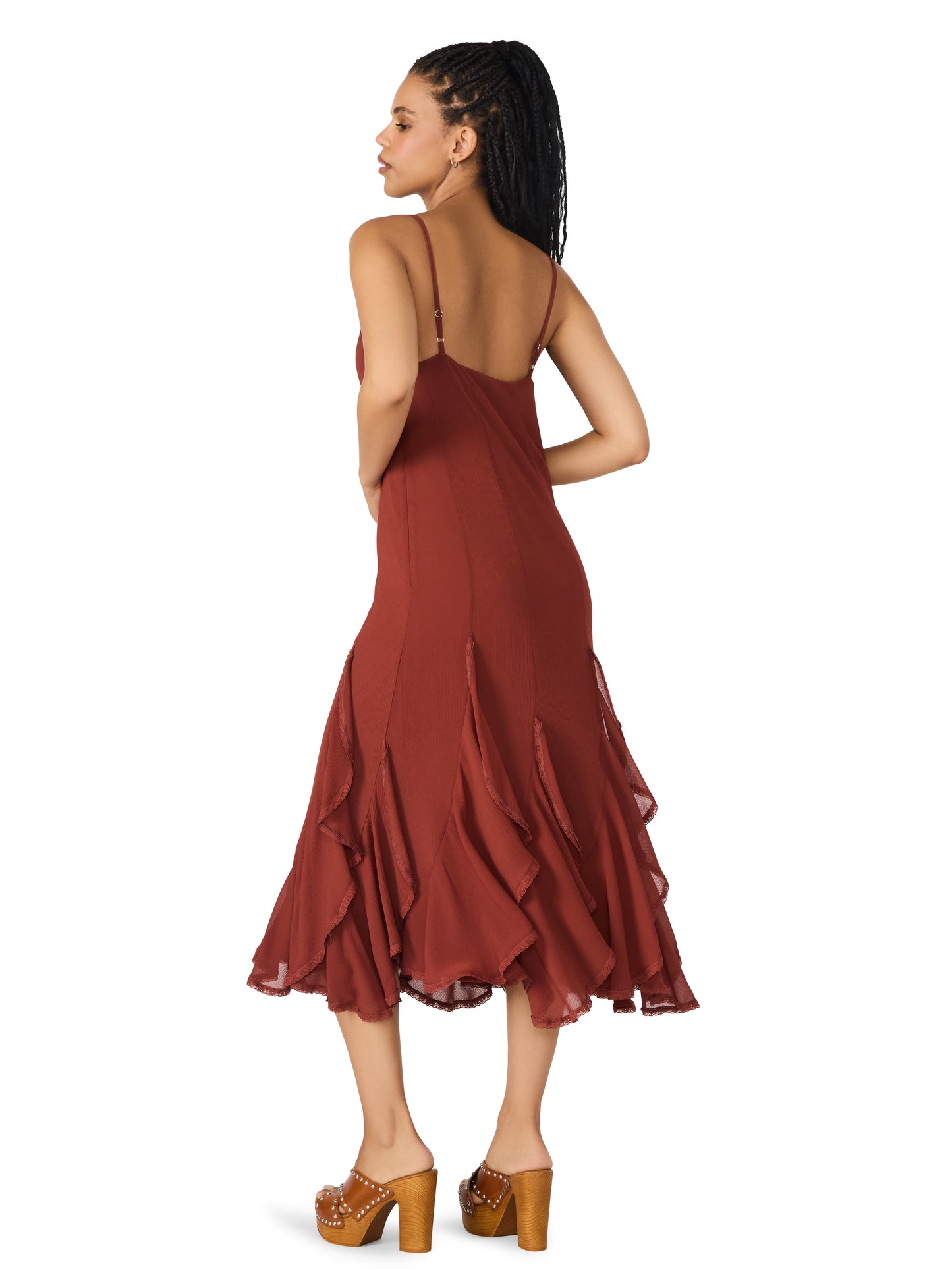 inari dusty brick dress