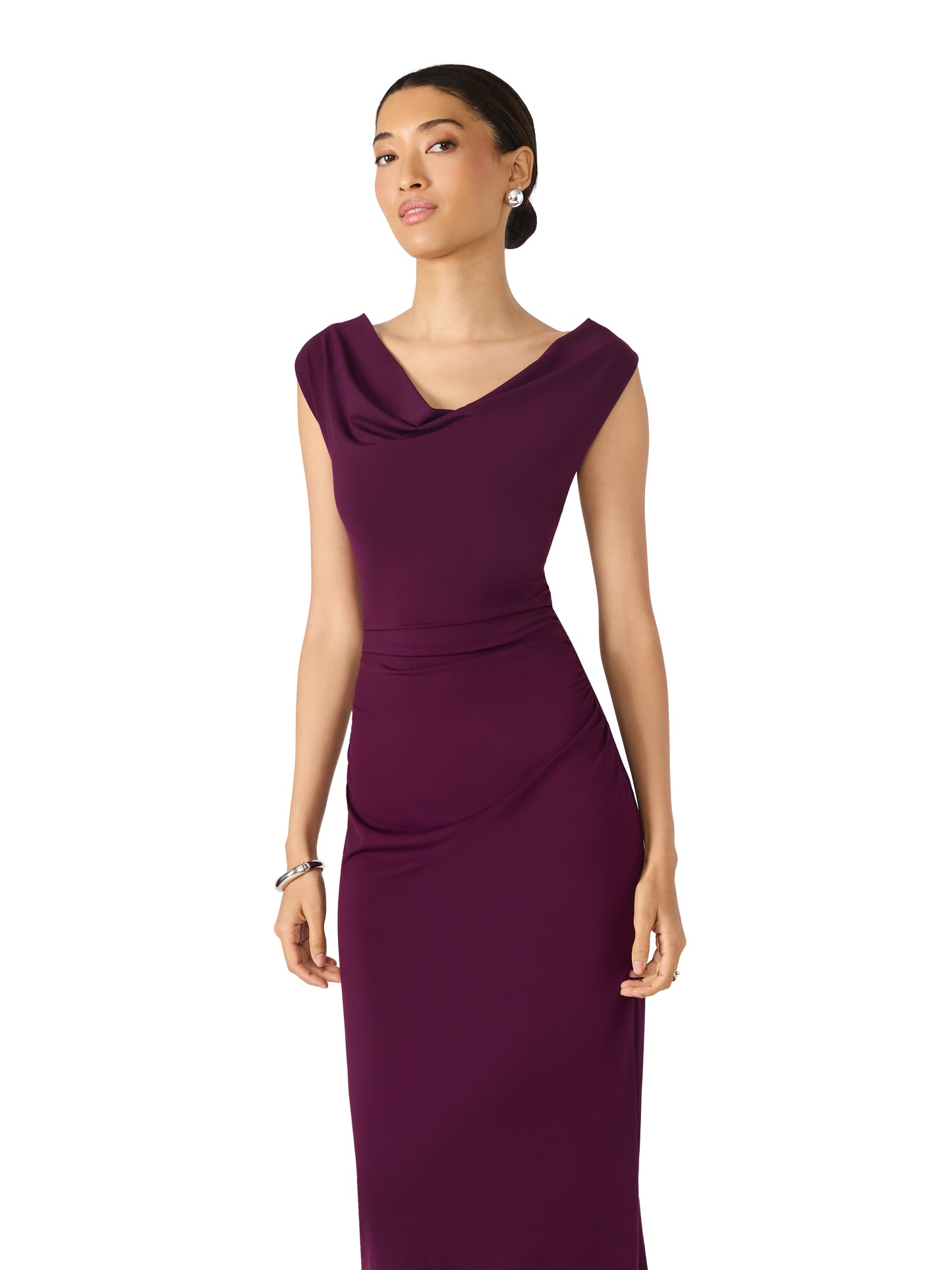 kalina dress beet purple