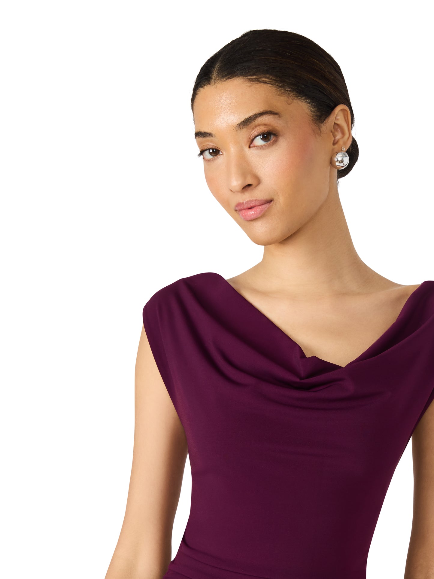 kalina dress beet purple