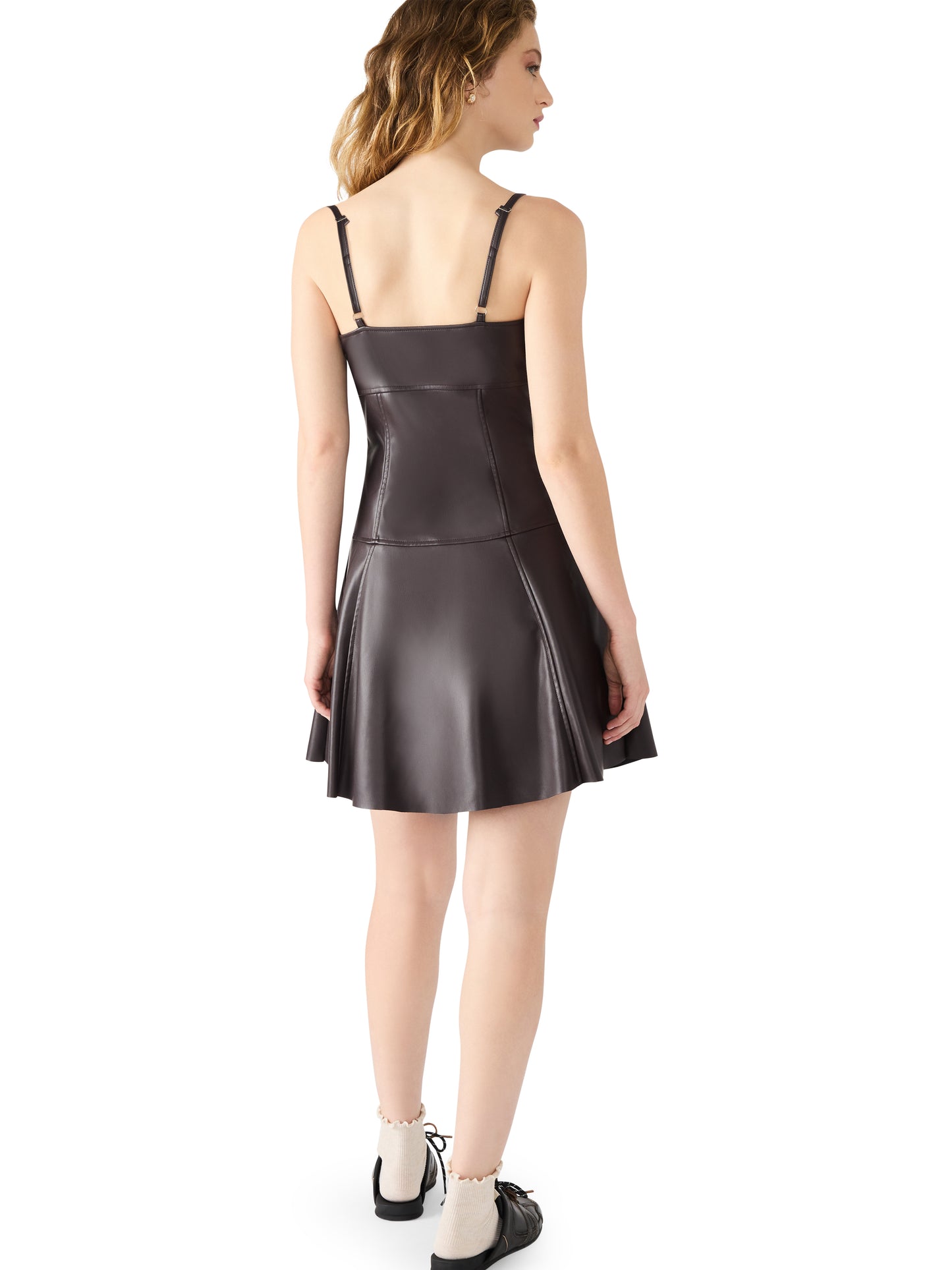abbott chocolate leather dress