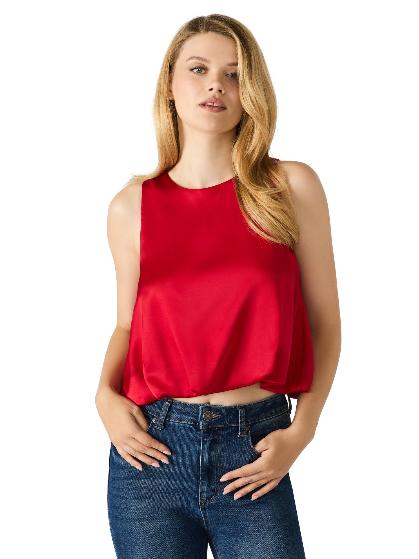 yazmin dark red top