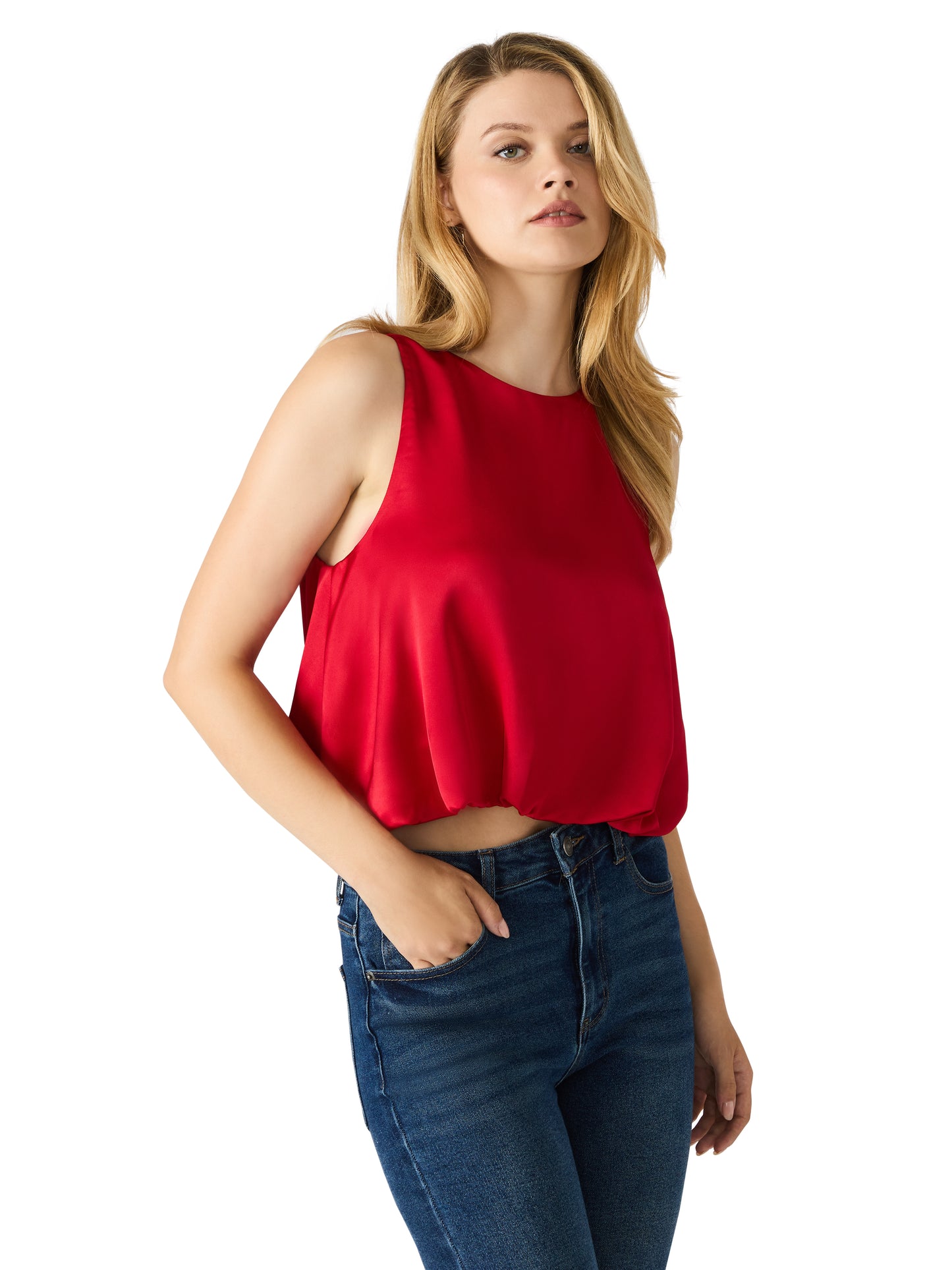yazmin dark red top