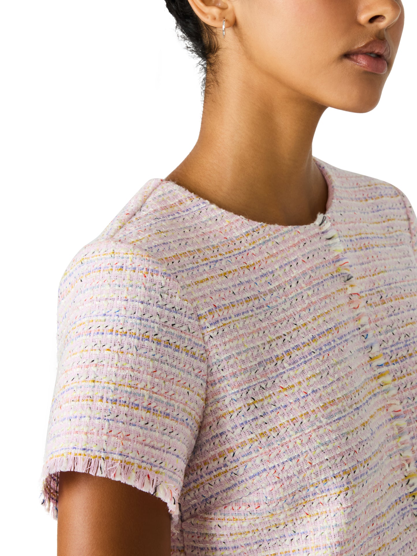 addie top blush plaid