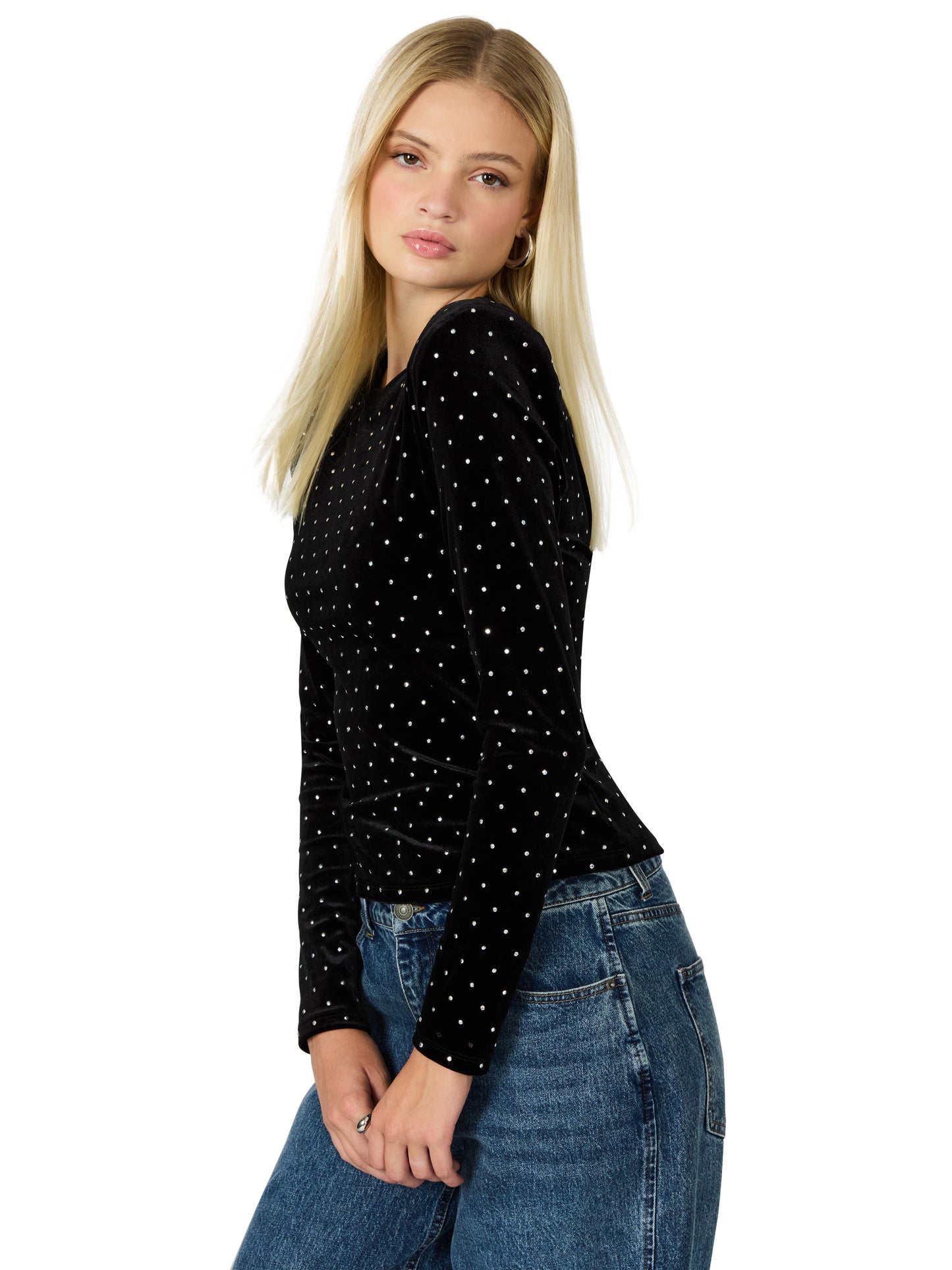 maddilyn blk velvet top