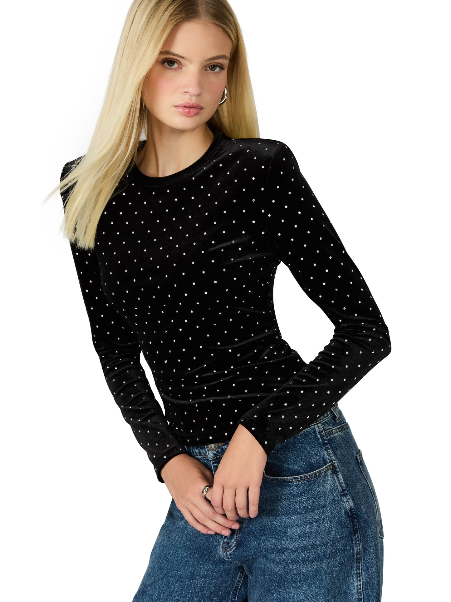 maddilyn blk velvet top