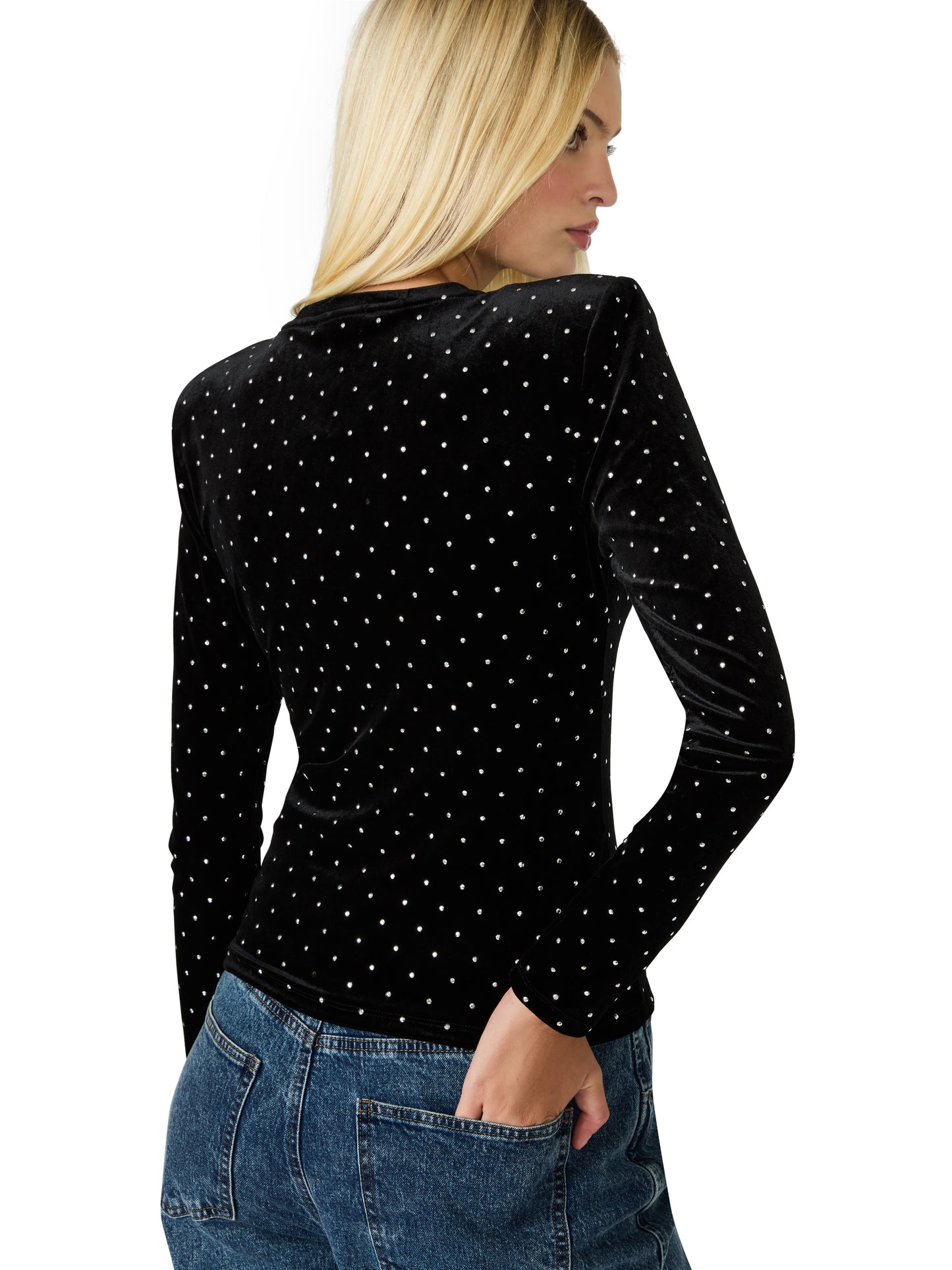 maddilyn blk velvet top