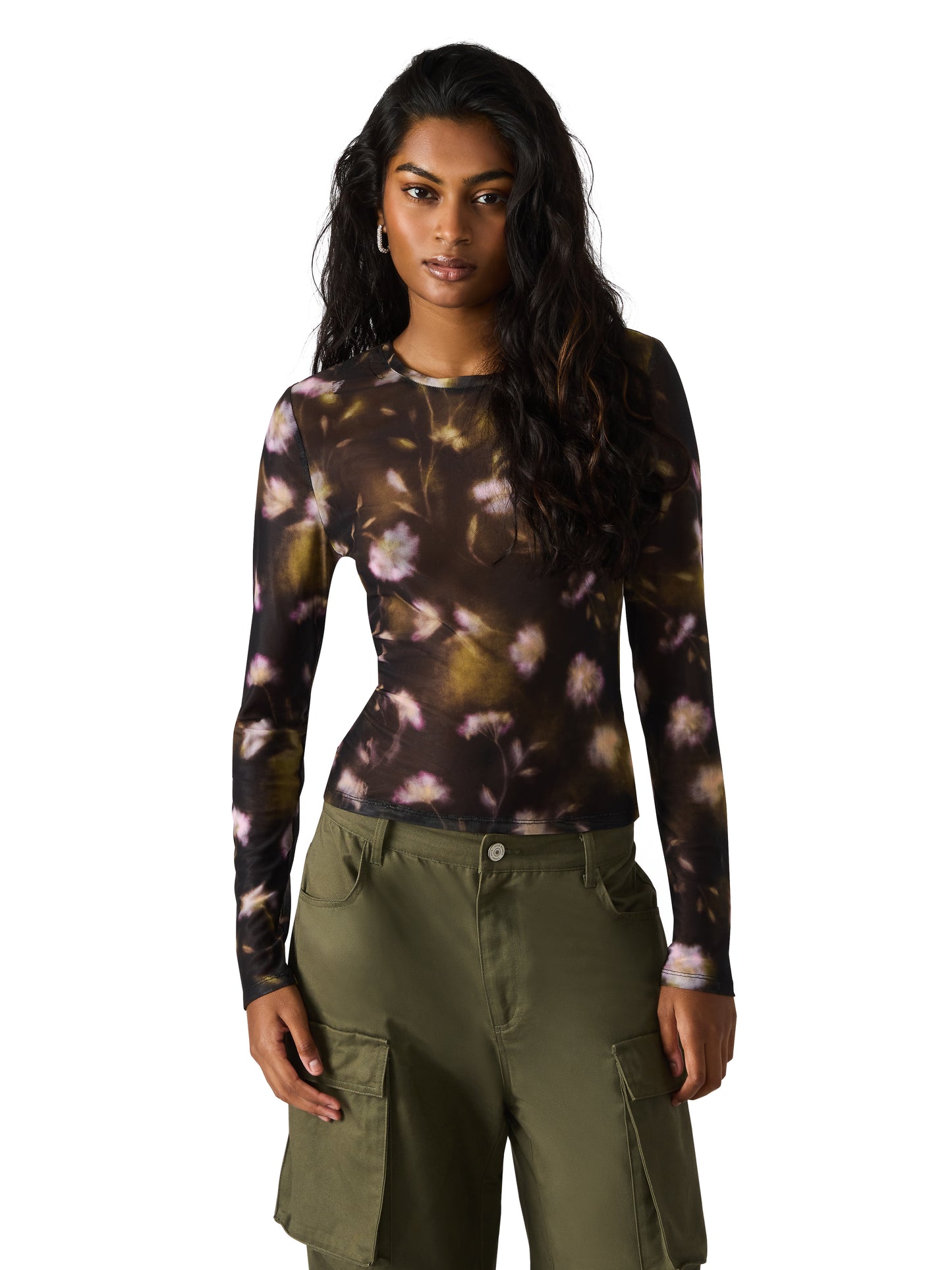 lilianna black mesh top