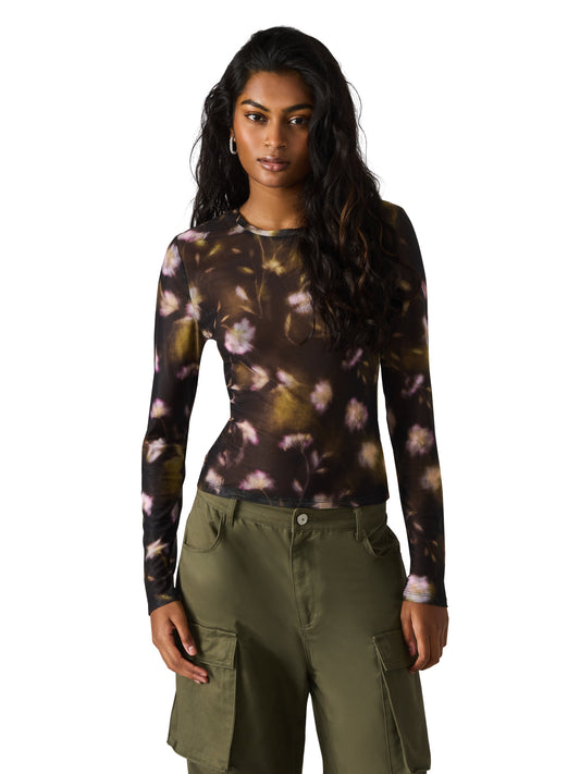 lilianna black mesh top