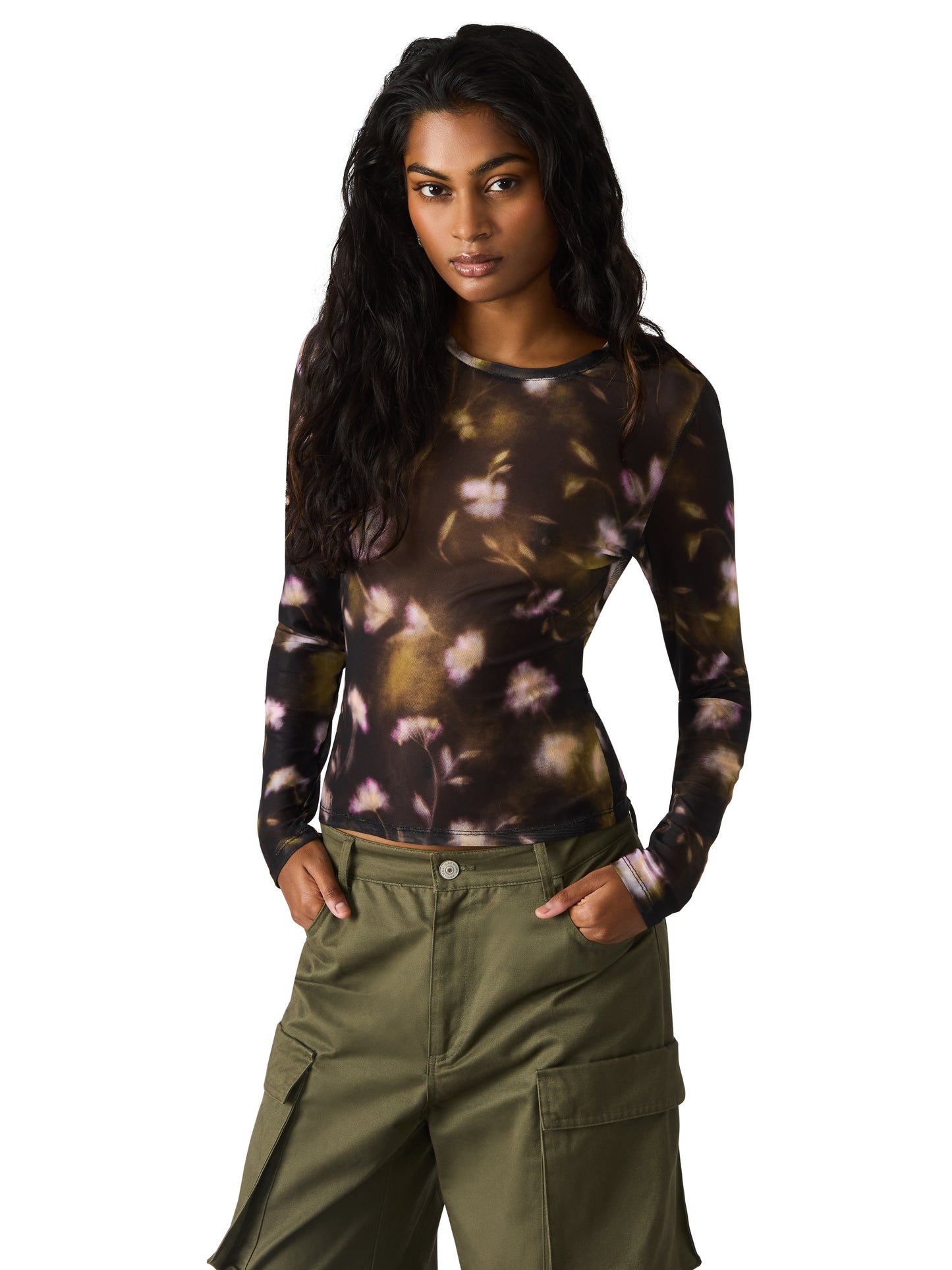 lilianna black mesh top