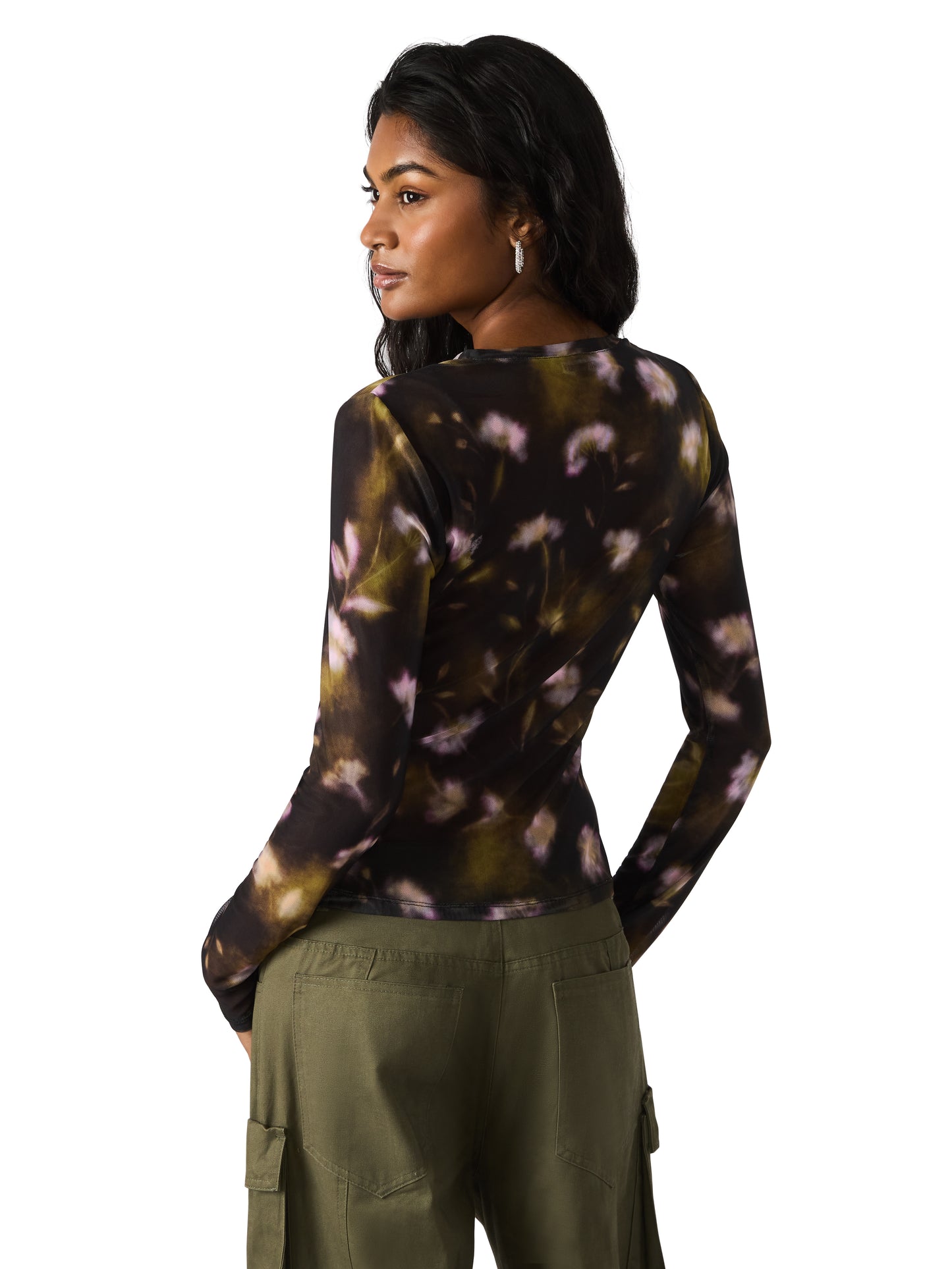 lilianna black mesh top