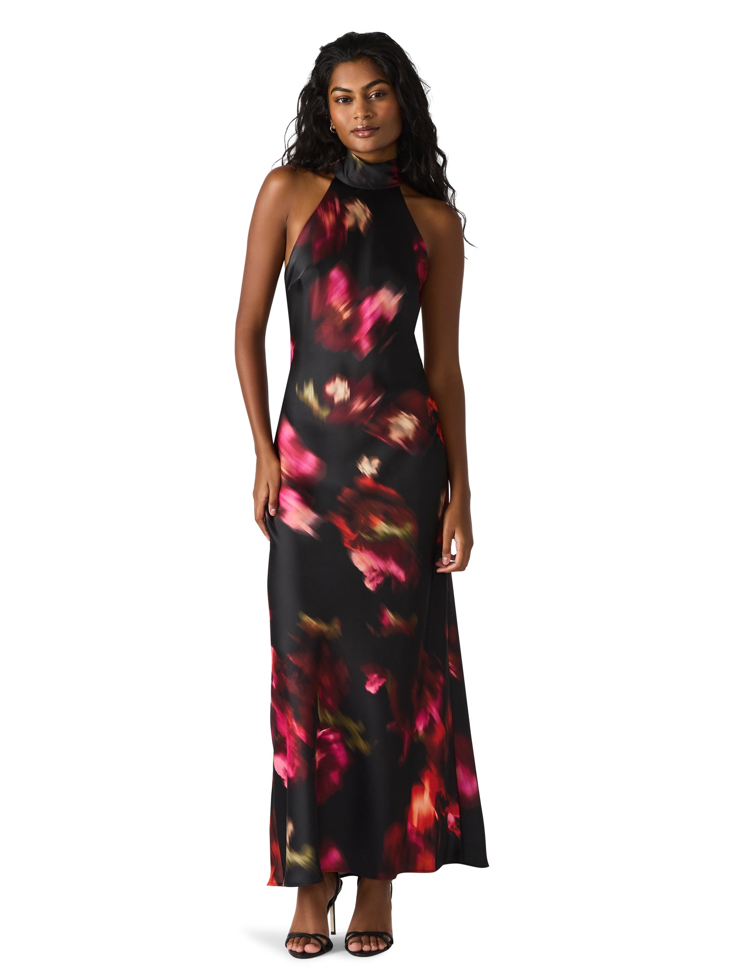 lara dress blurry floral