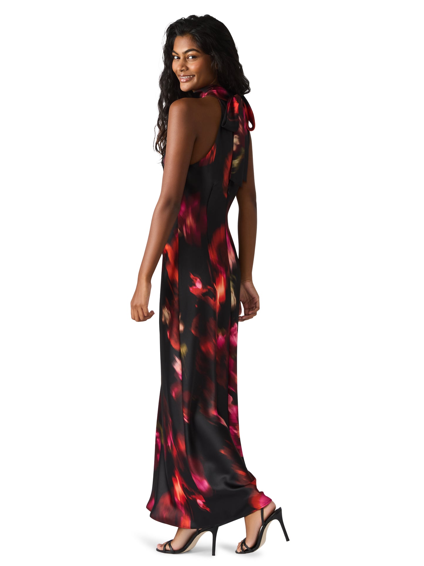 lara dress blurry floral