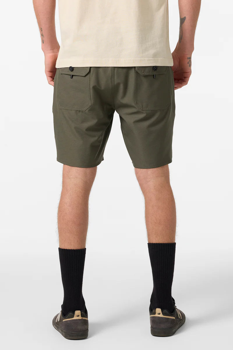 utility scallop hybrid short army green