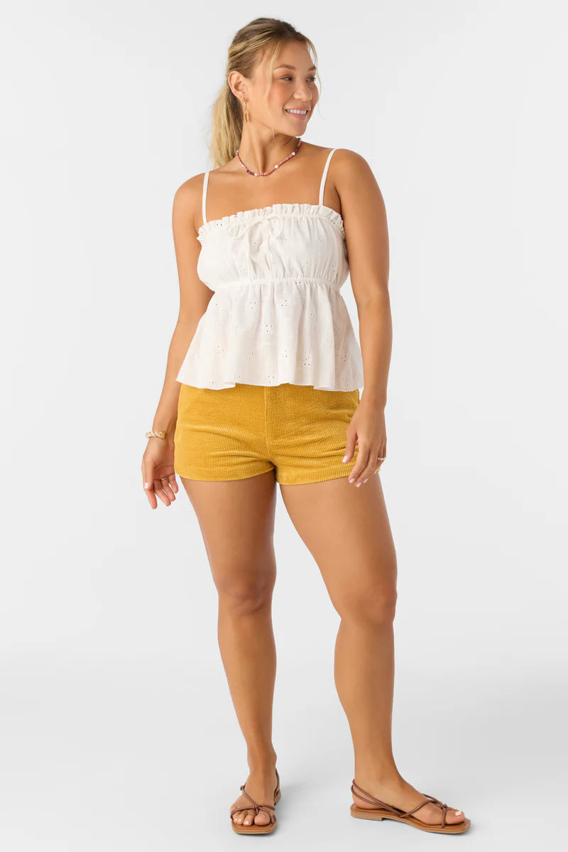 alexia white eyelette tank