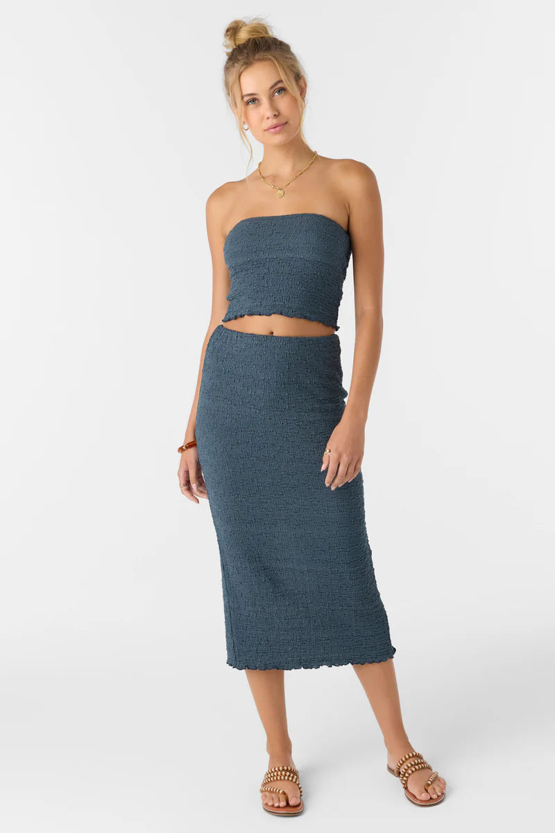 jordana textured midi skirt