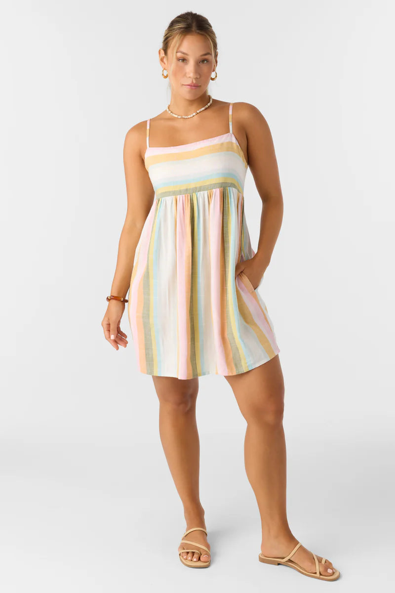 saskia pastel stripe dress